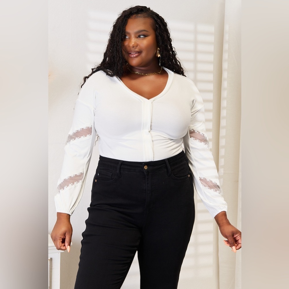 NEW**-Double Take V-Neck Dropped Shoulder Blouse OFFERS WELCOME